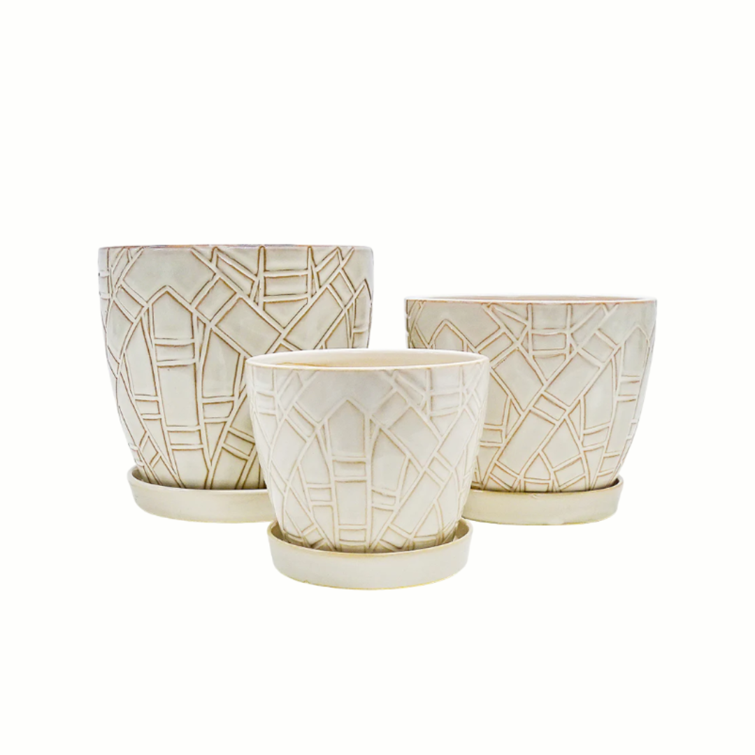 Peyton Pot White 140mm - Gro Urban Oasis