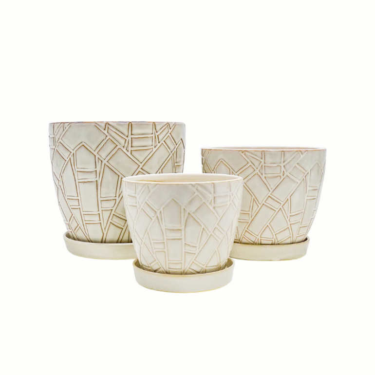 Peyton Pot White 140mm - Gro Urban Oasis