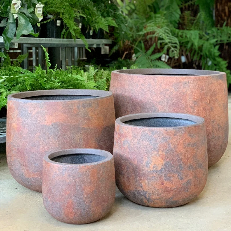 Odyssey Drum Planter Light Terracotta 550mm - Gro Urban Oasis