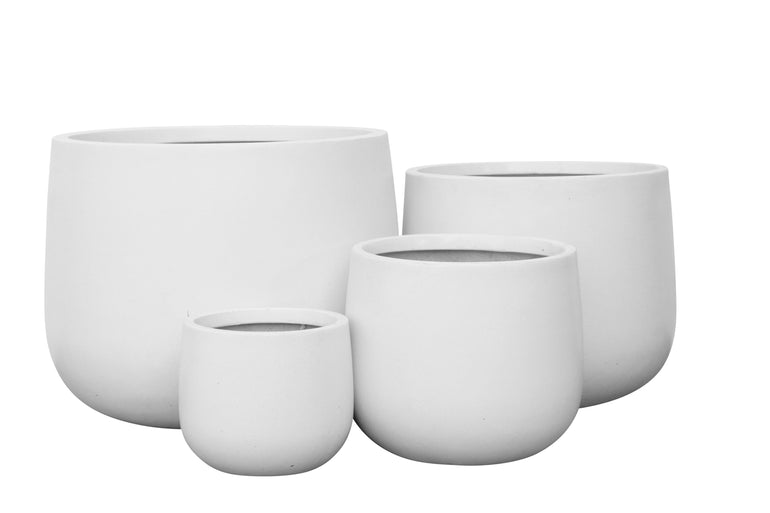 Odyssey Drum Planter White 550mm - Gro Urban Oasis