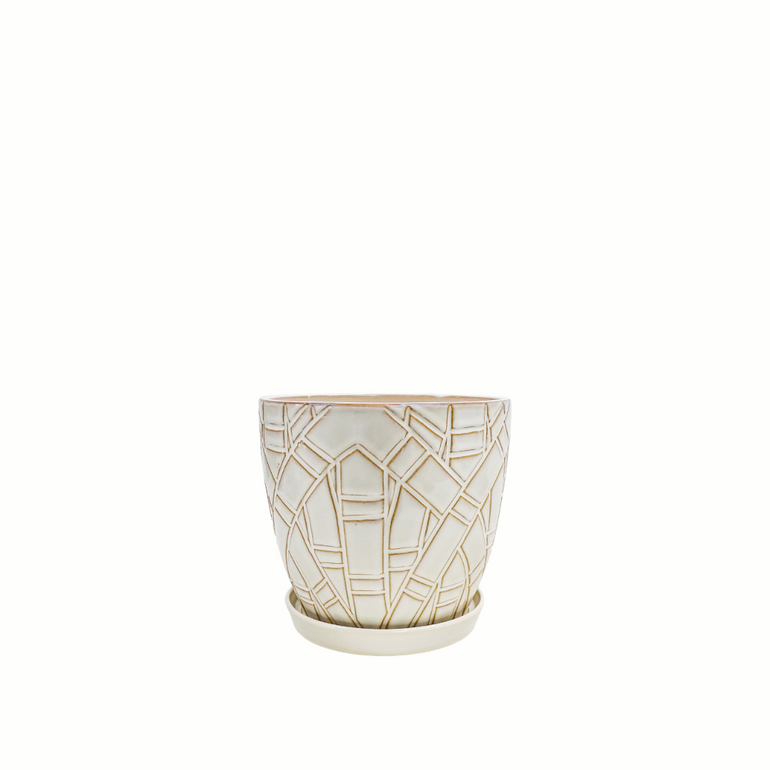 Peyton Pot White 140mm - Gro Urban Oasis