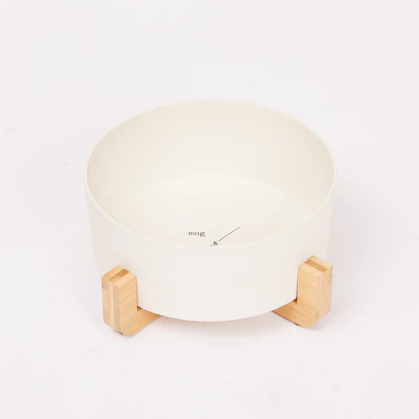 Mog & Bone Bamboo bowl with stand Natural - Gro Urban Oasis