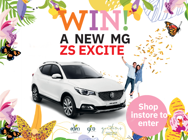 Win an MG ZS Excite in White with Gro Urban Oasis and Eden Gardens Macquarie Park!