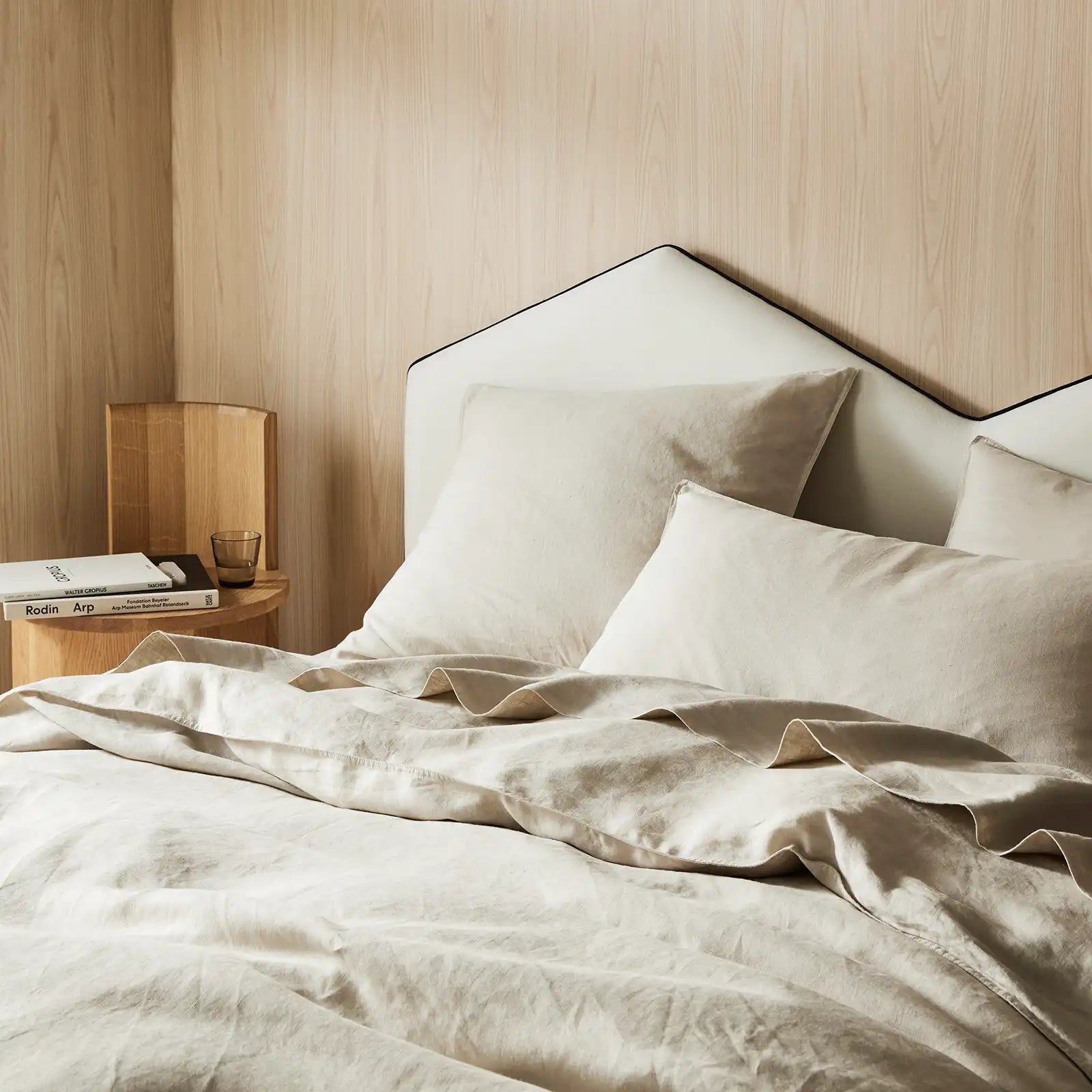 Ravello Linen Flat Sheet Queen Bed Bone - Gro Urban Oasis