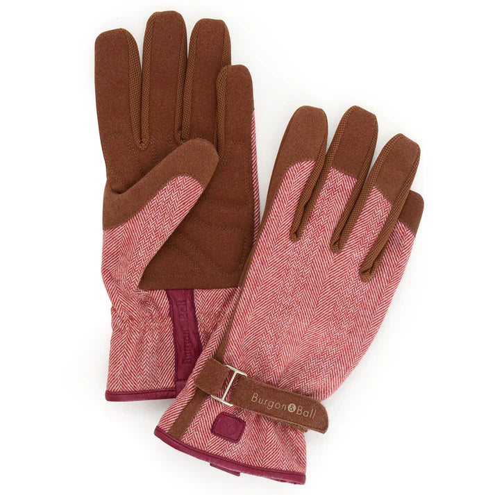 Red Tweed Gardening Gloves Medium/Large - Gro Urban Oasis