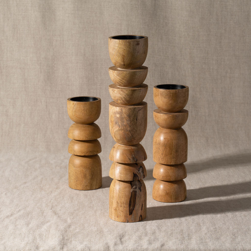 Saarde Alev Candle Holder Natural Small - Gro Urban Oasis