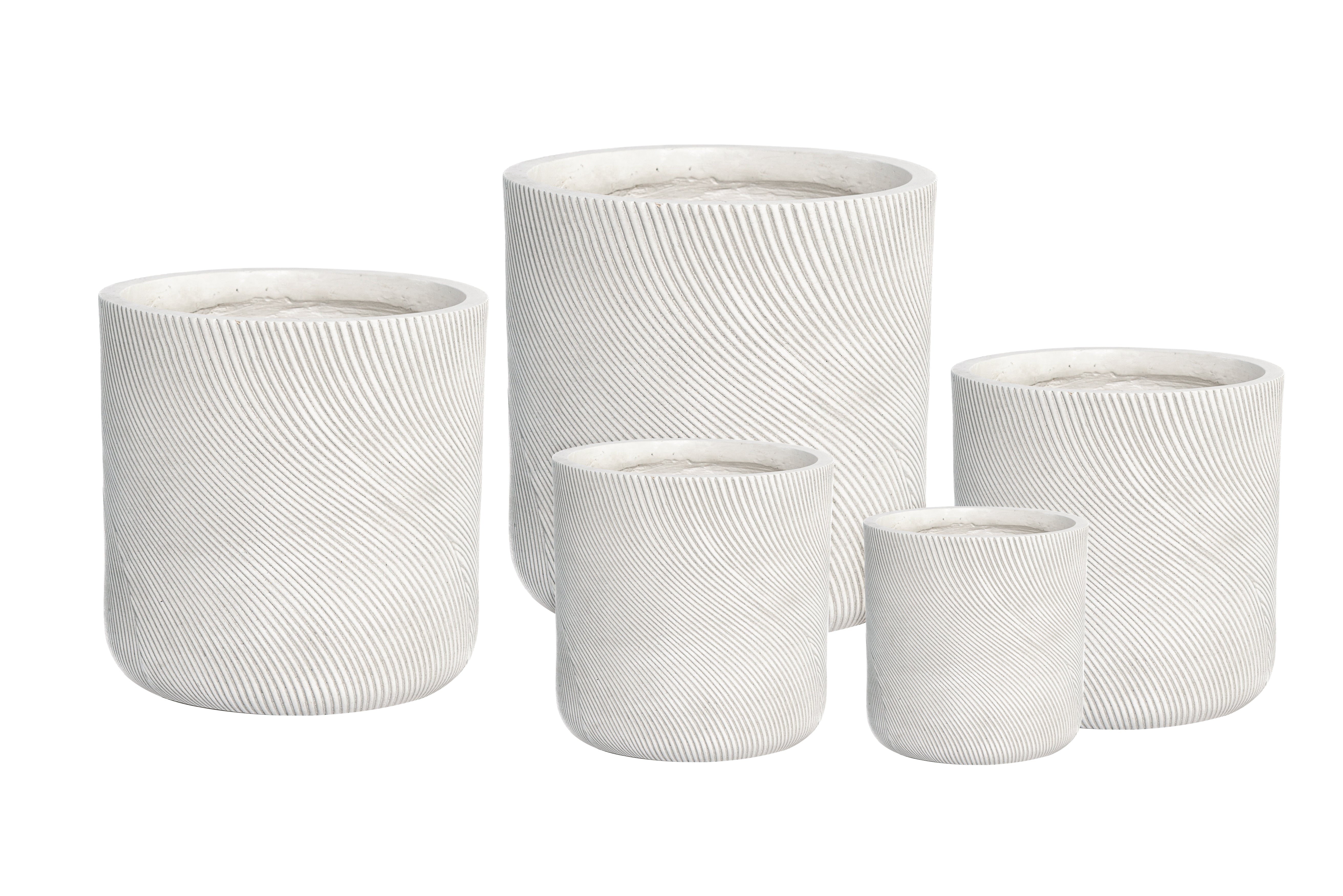 Helix Cylinder Pot White 240 mm