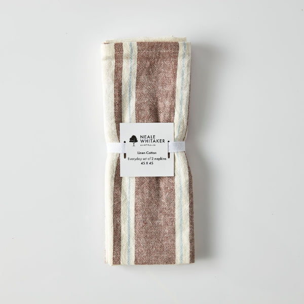 Neale Whitaker Everyday Napkins Set of 2  Mocha - Gro Urban Oasis