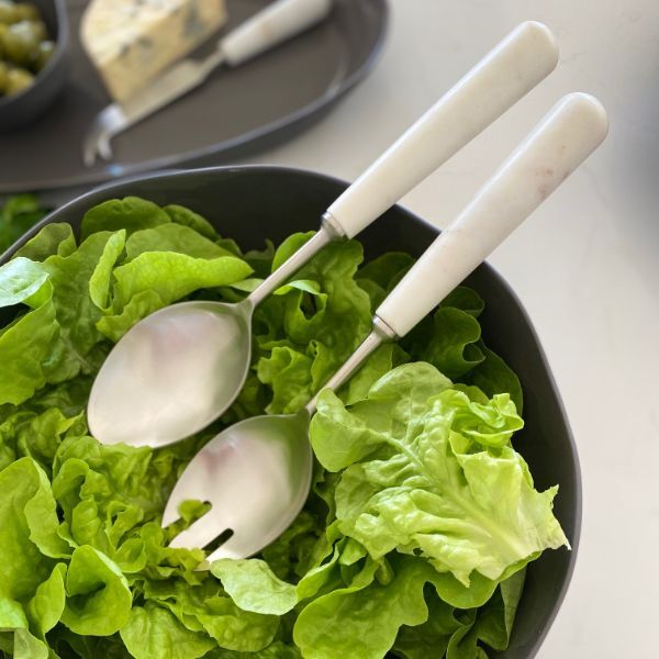 Salad Servers Marble Set of 2