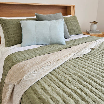 Ami Cru Bedcover Queen Sage - Gro Urban Oasis