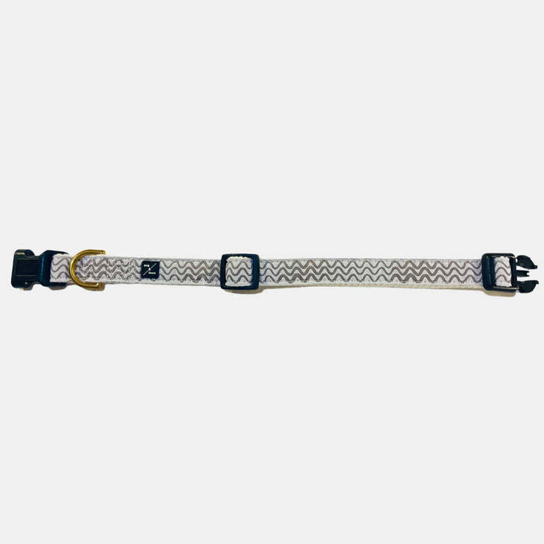 Mog & Bone Hemp Mocha Wave Dog Collar Small