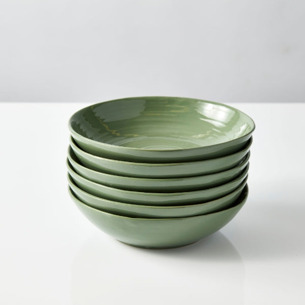 Neale Whitaker Everyday Pasta Bowl Stack of 6 Fern - Gro Urban Oasis