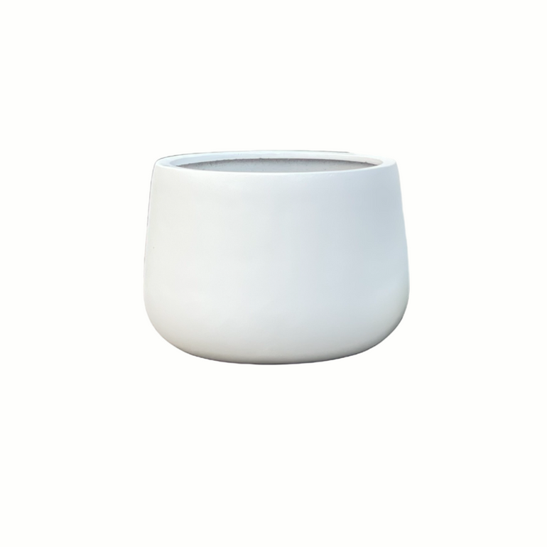 Saxon Drum Planter White 360mm - Gro Urban Oasis