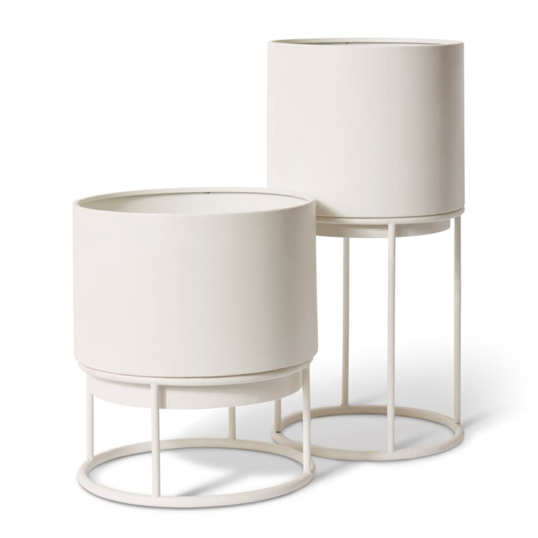 Gunner Planter With Stand White Tall 280mm - Gro Urban Oasis