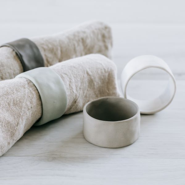 Flax Napkin Ring Grey