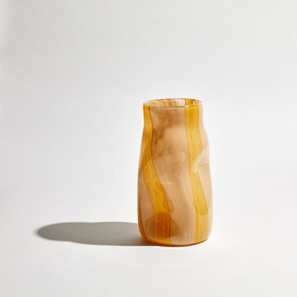 Ben David Candy Stripe Cylinder Vase Nude Mango - Gro Urban Oasis