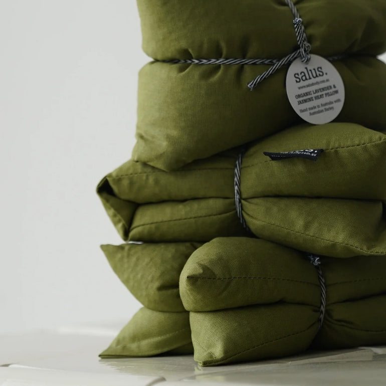 Salus Organic Lavender & Jasmine Heat Pillow Moss Green