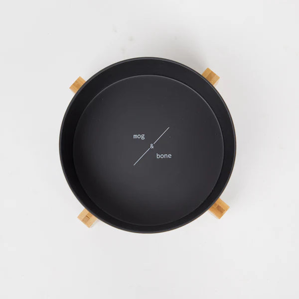 Mog & Bone Bamboo Bowl With Stand Black