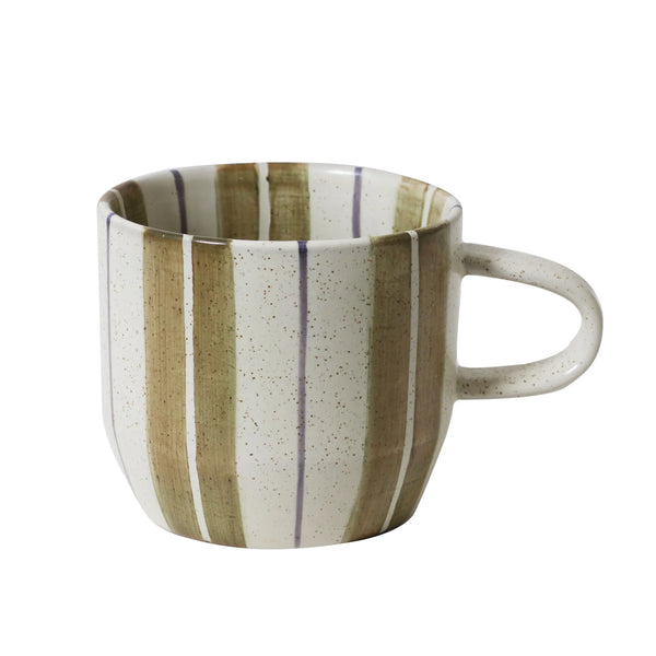Robert Gordon Olive Stripe Cats PJ Mug