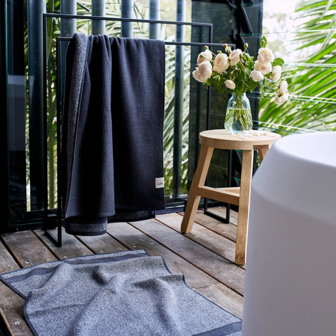 Charcoal bath sheet sale