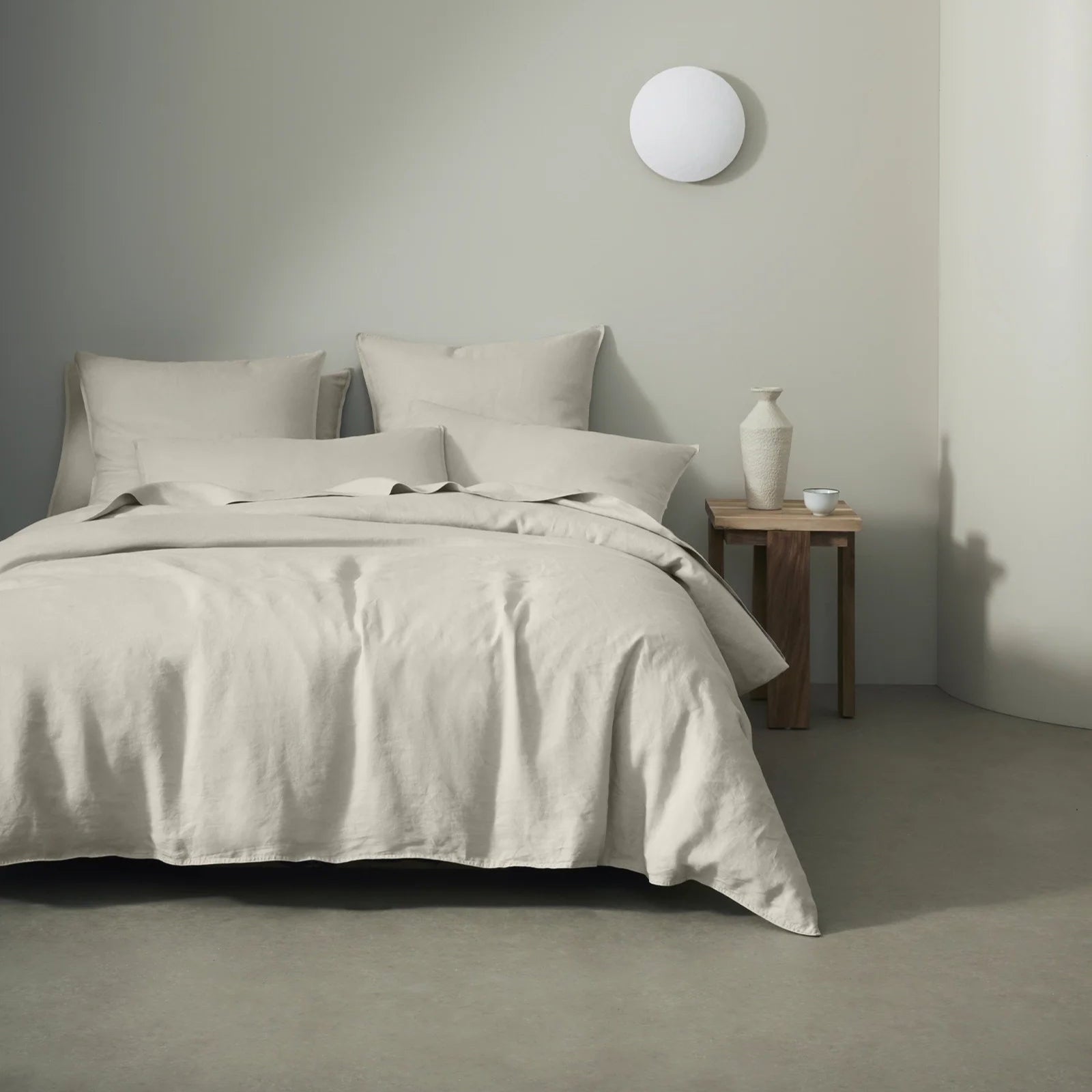 Ravello Linen Pillowcase Pair Bone - Gro Urban Oasis