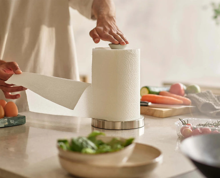 Joseph Joseph  Push&Tear Kitchen Roll Holder Light Stone