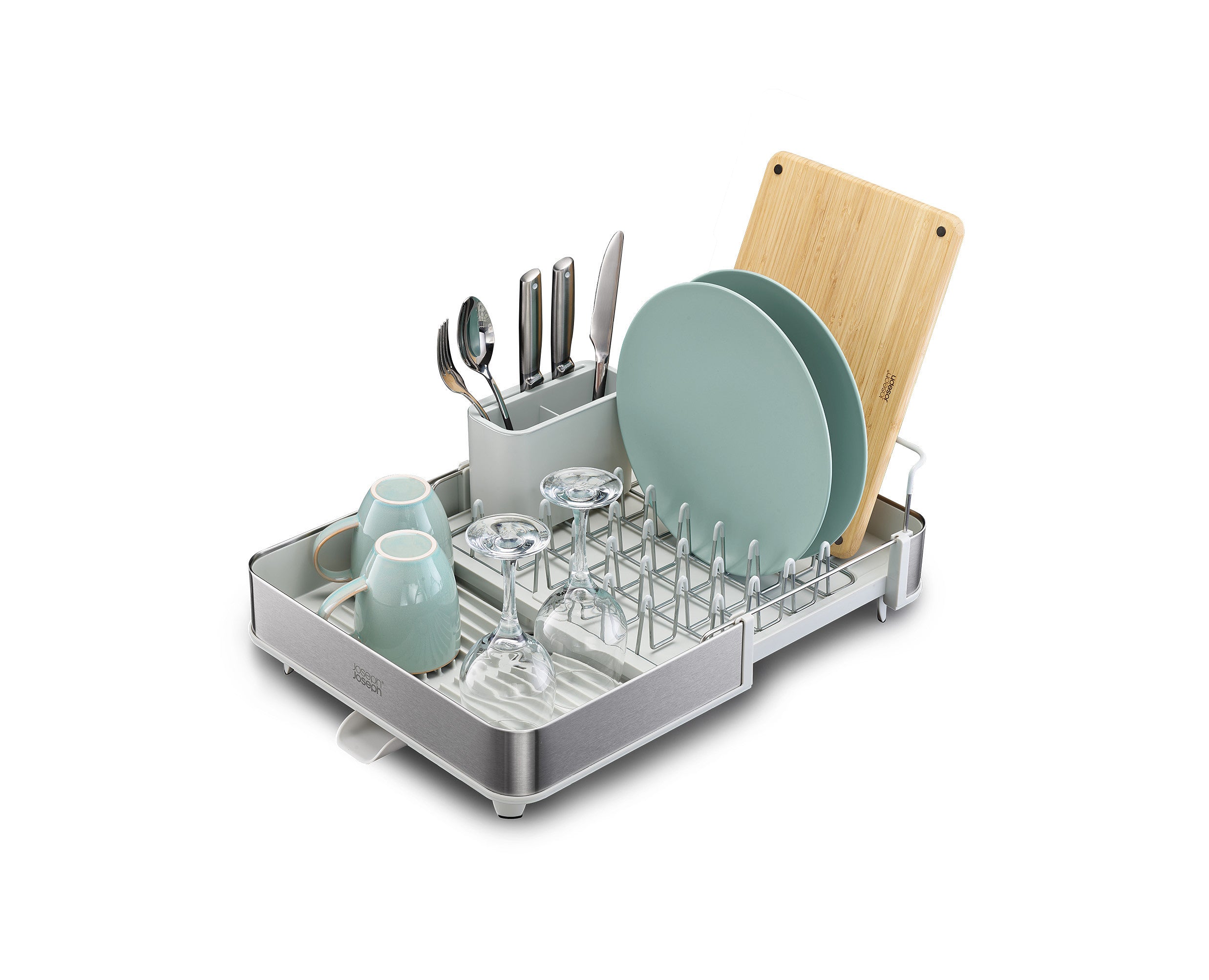 Joseph Joseph Surface Stainless Steel Sink Tidy In Light Stone