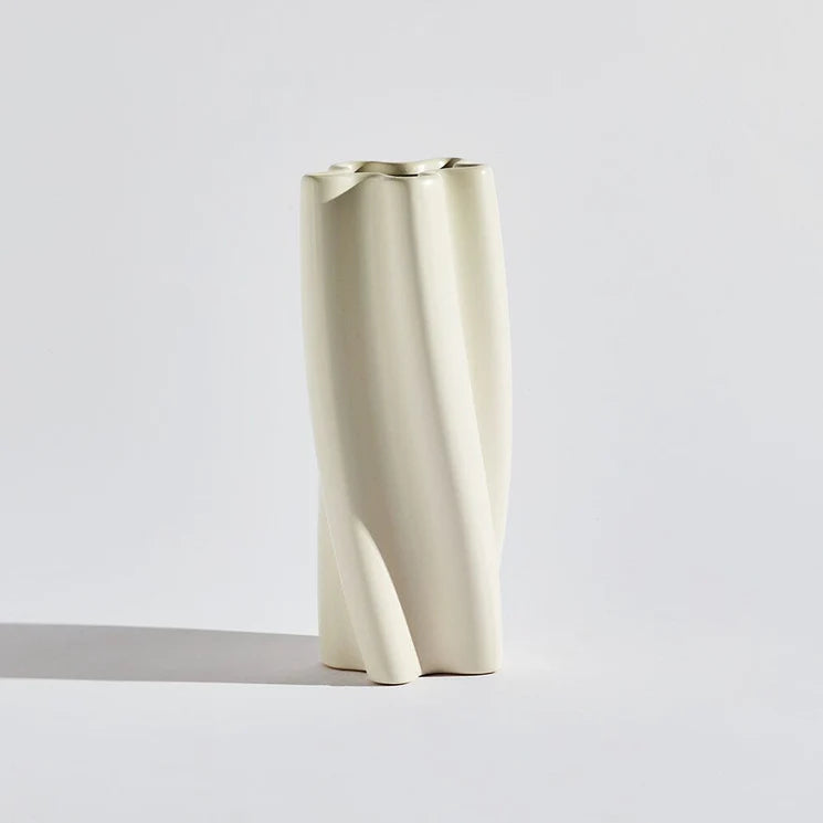 Ben David Swirl Vase Large White - Gro Urban Oasis