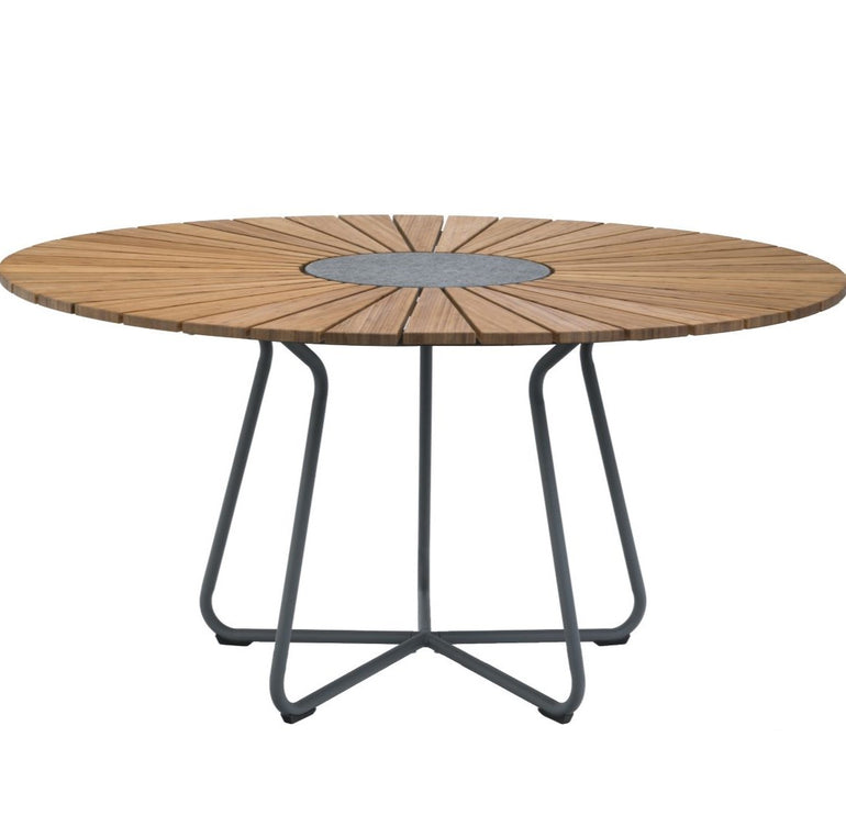 Circle Dining Table Bamboo and Grey 150cm - Gro Urban Oasis