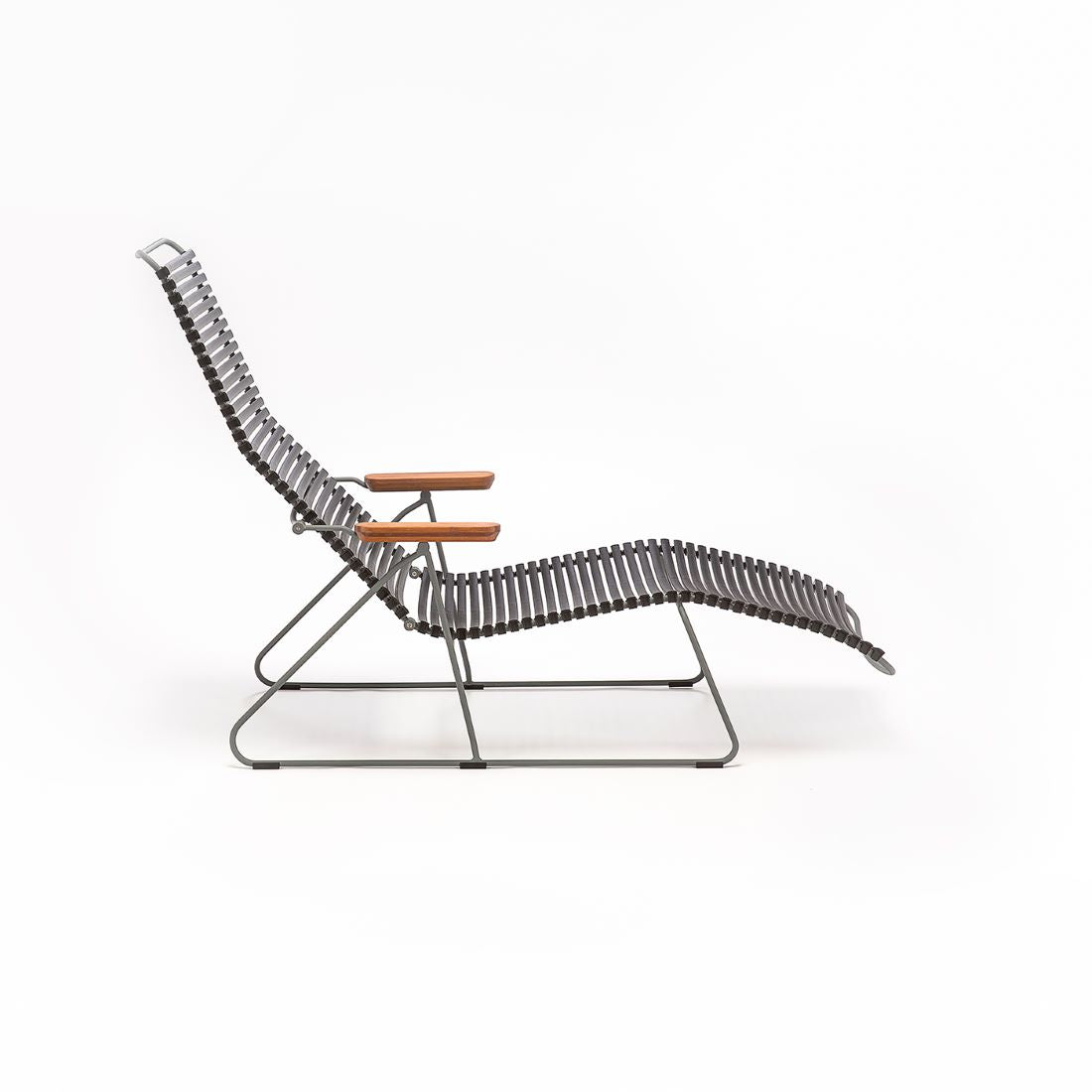 Click Sunlounger with Armrest Black - Gro Urban Oasis