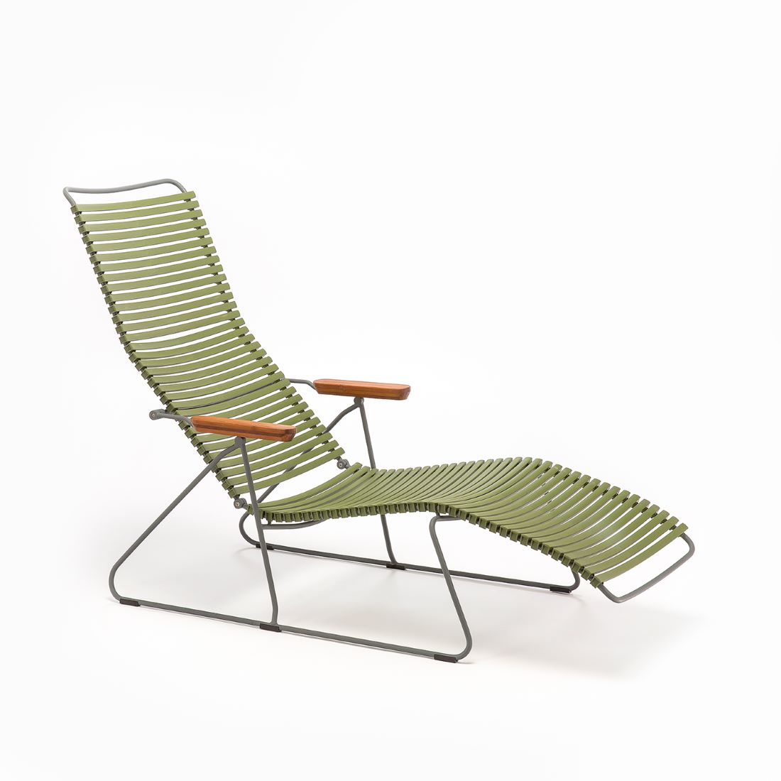 Click Sunlounger with Armrest Green - Gro Urban Oasis
