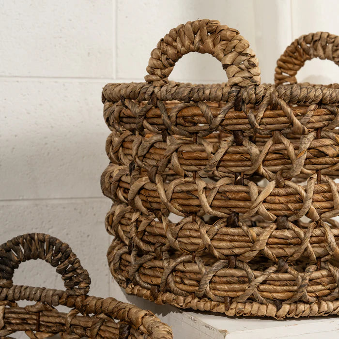 Edie Textural Woven Basket Medium - Gro Urban Oasis