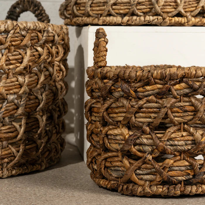 Edie Textural Woven Basket Large - Gro Urban Oasis