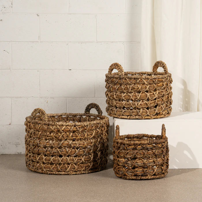 Edie Textural Woven Basket Small - Gro Urban Oasis