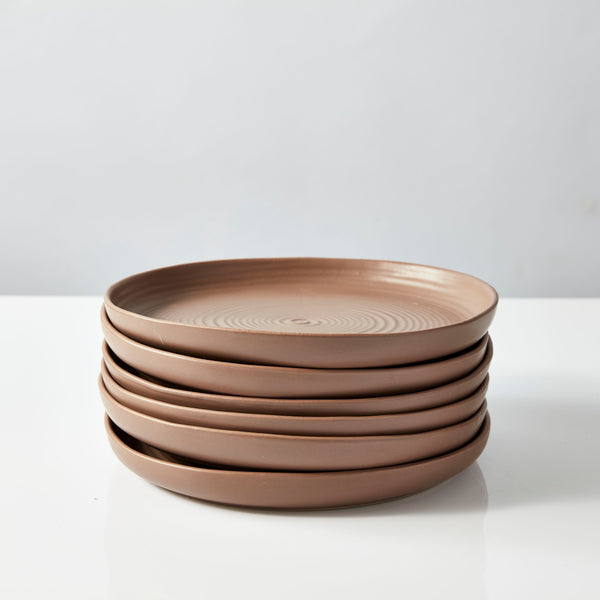 Neale Whitaker Everyday Dinner Plate Stack of 6 Mocha - Gro Urban Oasis