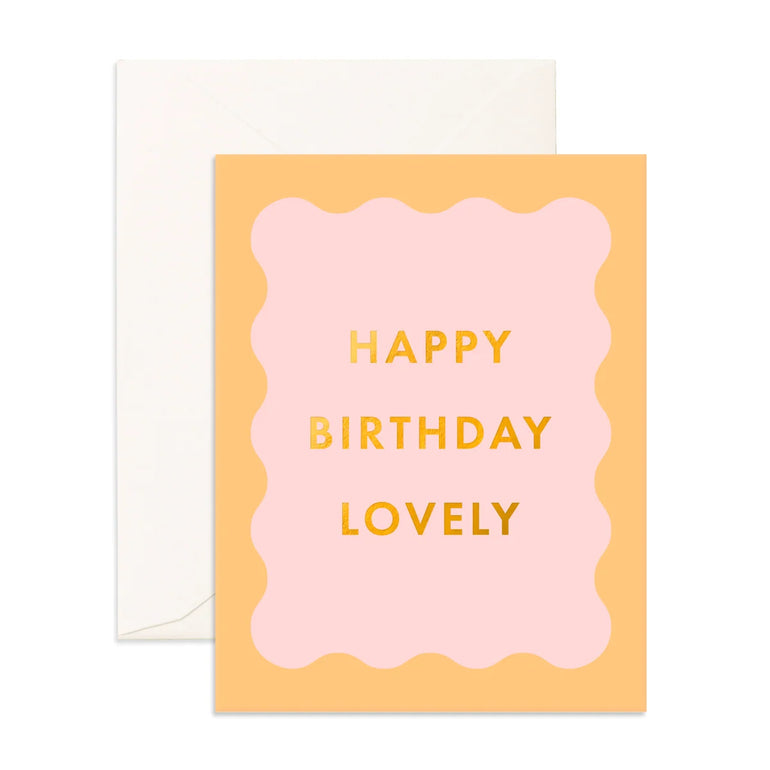 Fox & Fallow Birthday Lovely Wiggle Frame Greeting Card