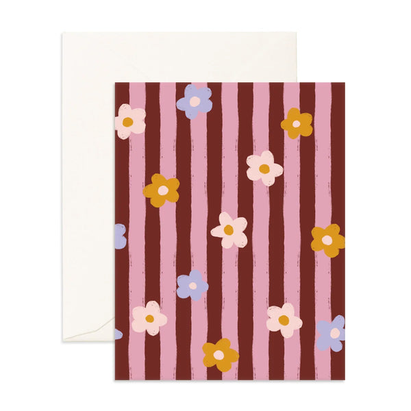 Fox & Fallow Daisy Stripe Greeting Card - Gro Urban Oasis