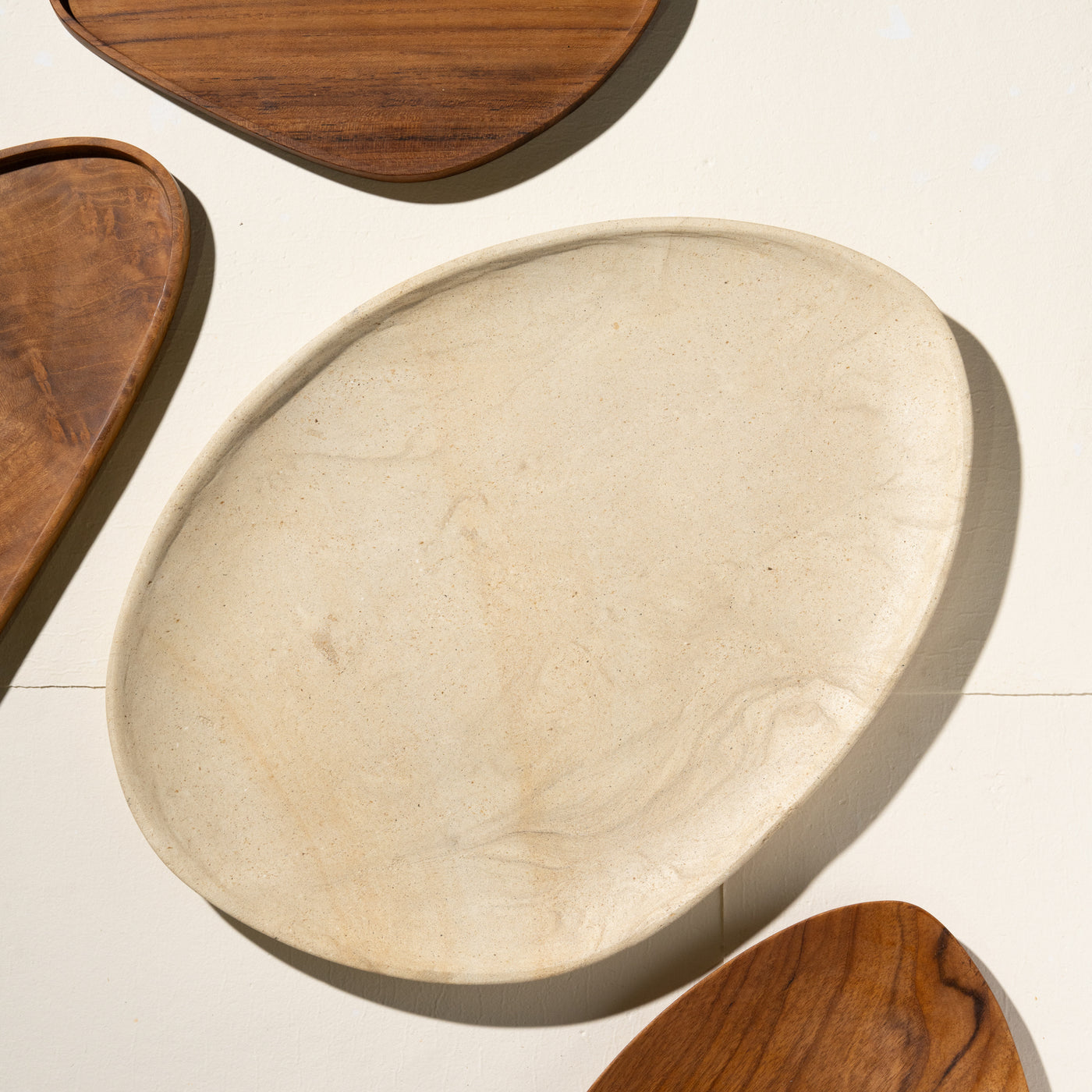 Inartisan Greer Sandstone Pebble Platter - Gro Urban Oasis