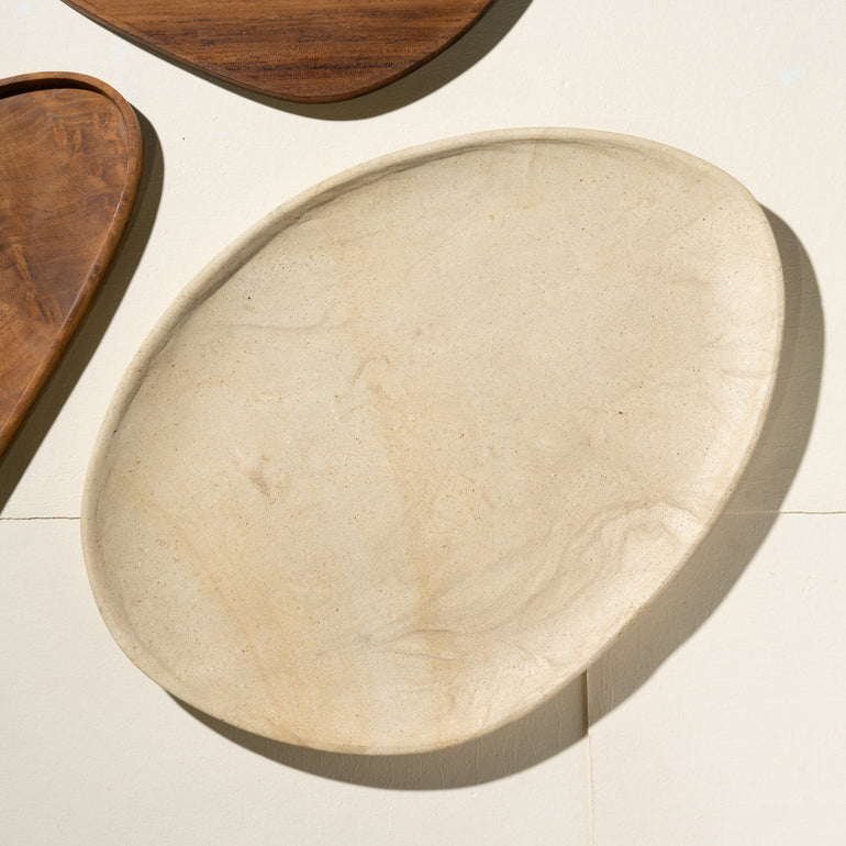 Inartisan Greer Sandstone Pebble Platter - Gro Urban Oasis
