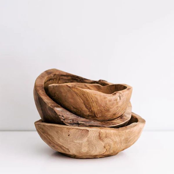 Hand Carved Tree Root Serving Bowl Large - Gro Urban Oasis