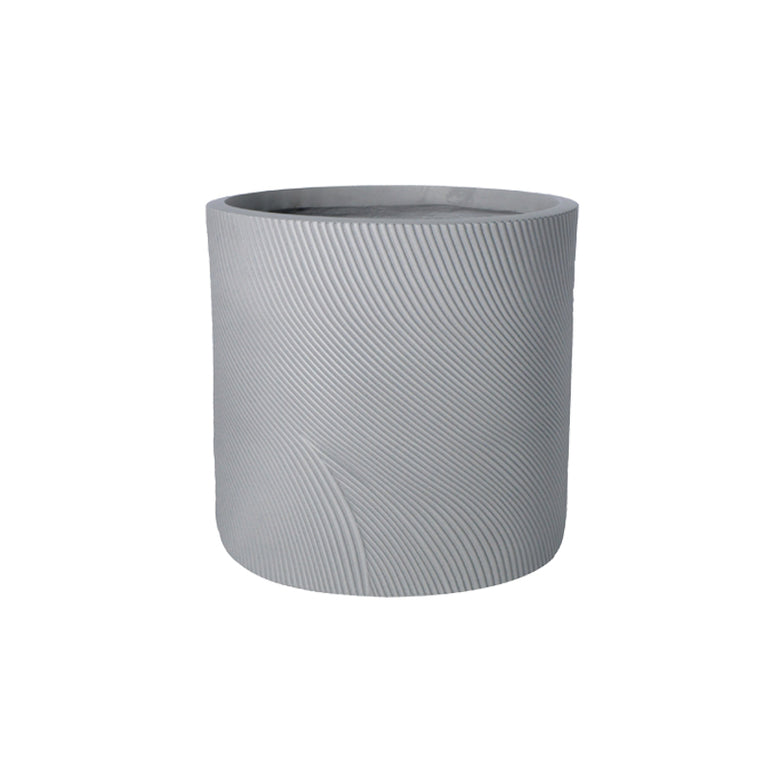 Helix Cylinder Pot Grey 440 mm