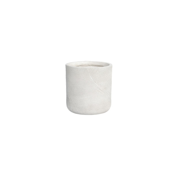 Helix Cylinder Pot White 240 mm