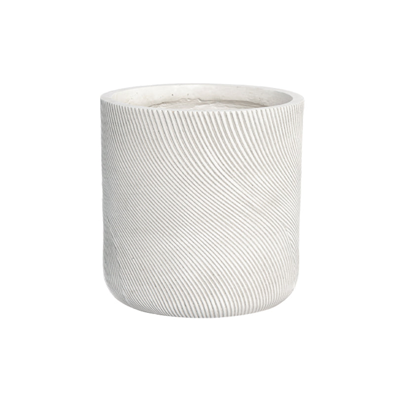 Helix Cylinder Pot White 520 mm