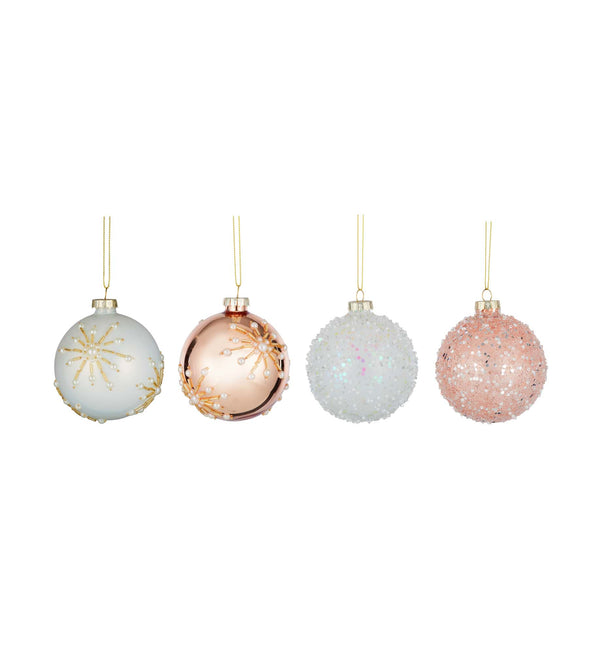 Lustre Glass Bauble Assorted Pink - Gro Urban Oasis