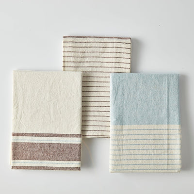 Neale Whitaker Everyday Set of 3 Tea Towels Mocha - Gro Urban Oasis