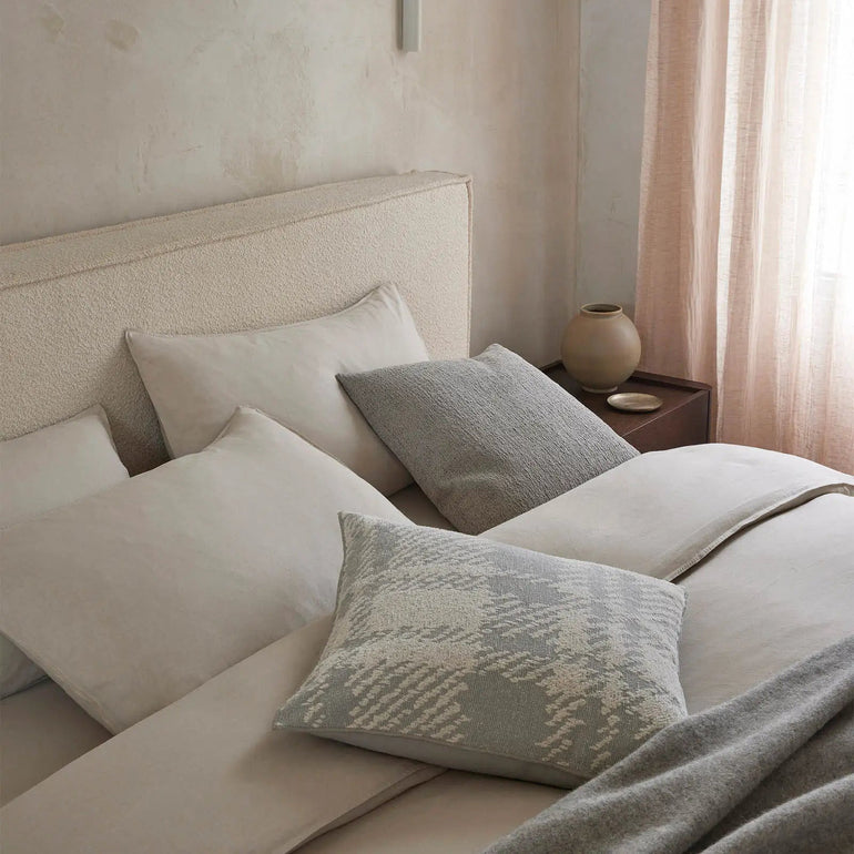 Ravello Linen Flat Sheet Queen Bed Bone - Gro Urban Oasis
