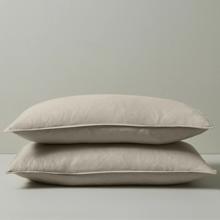 Ravello Linen Pillowcase Pair Bone - Gro Urban Oasis