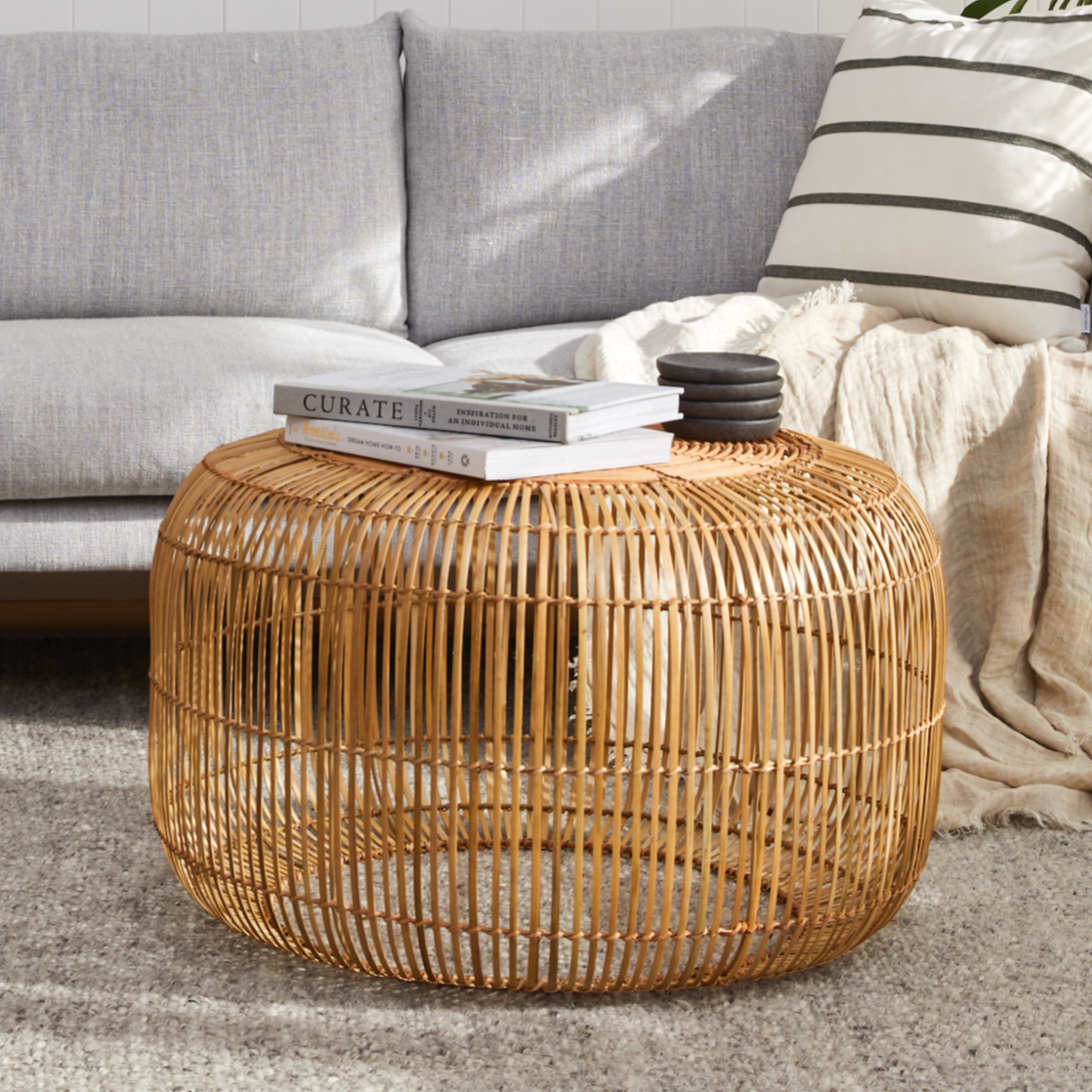 Urban Oasis Samira Rattan & Bamboo Natural Coffee Table