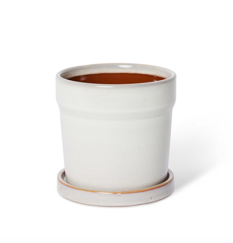 Austin Pot w Saucer White 150 mm