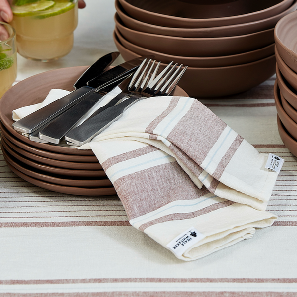 Neale Whitaker Everyday Napkins Set of 2  Mocha - Gro Urban Oasis